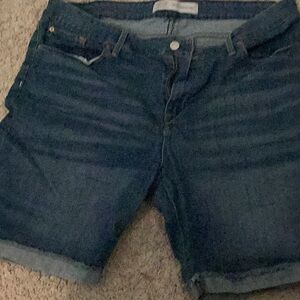 Dark Blue Denim Shorts